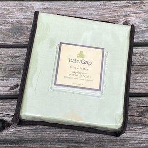 Baby GAP Organic Cotton Green Fitted Crib Sheet